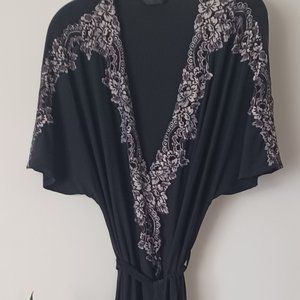 Stunning full-length SOMA robe with lace detail